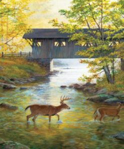 SUNSOUT INC - Rock Creek Crossing - 500 pc Jigsaw Puzzle by Artist: Persis Clayton Weirs - Finished Size 18" x 24" - MPN# 51979 9 71 Zr4fufL