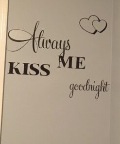 Wall Stickers,Ikevan Always Kiss Me Goodnight Wall Sticker PVC Decal Home Bedroom Living Room TV Setting Wall Sticker Romance Home Decoration 57x42cm 33 71 ZymISrrL
