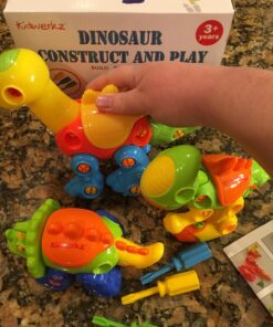Kidtastic Dinosaur Toys, 106 pcs Take Apart Stem Learning Toys with Screwdriver, Ages 3-6 Year Kids Birthday Gift, Fun Construction for Boys and Girls - Build a Dinosaur, 3 yr Old Toddler Toys 36 71 aHgpenL