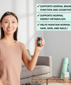 Amazon Elements Vegan Biotin 5000 mcg - Hair, Skin, Nails, 130 Capsules (4 month supply) (Packaging may vary) 24 71 aQ5cbHoL