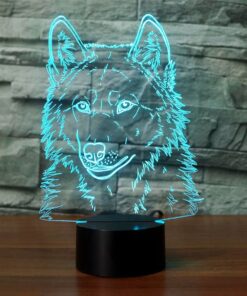 Idee Monto 3D Illusion Lamps Animal Langtou Shape LED Desk Table Night Light 7 Color Touch Lamp Kiddie Kids Children Family Home Office Childrenroom Theme Decoration (Langtou) 17 71 c KtYzL
