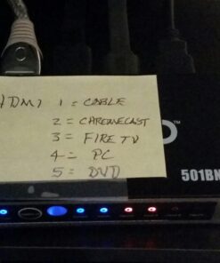 Kinivo HDMI Switch 4K HDR 501BN (5 in 1 out, 4K 60Hz HDR, HDMI 2.0, High Speed 18Gbps, IR Remote, HDCP) - Compatible with Roku, PS5, Xbox, Apple TV, Nintendo Switch, Cable Box 5-PORT 32 71 cEmjTkJL