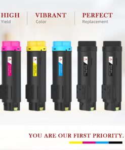 Alternative view of Toner Kingdom Compatible Toner Cartridge Replacement for Xerox Phaser 6510 Xerox WorkCentre 6515 for Xerox 6510dn 6515dn Printer-106R03477 106R03478 106R03479 106R03480(5500 Black, 2400 Color, 5 Pack)