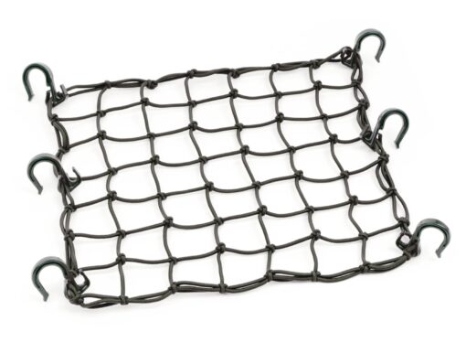 PowerTye 50152 Black 15"X15" Cargo Net featuring 6 Adjustable Hooks & Tight 2"x2" Mesh