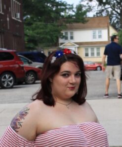 LUX ACCESSORIES Floral Flower Crown Stretch Headband Blue,White,Red 19 71 dvP5LKfL