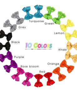 Shemay 10 Pairs 2 inches Tiny Boutique Grosgrain Ribbon Hair Bow Alligator Clips Barrettes for Baby Girls Toddlers Kids Dark Colors1 21 71 dylJUFL