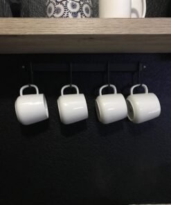 Wallniture Gourmet Kitchen Rail with 10 Hooks, Wall Mounted Wrought Iron Hanging Utensil Holder Rack with Black 17 Inch 32 71 e5IZMwnL