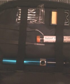 Sywon Full Set 60W 110V Electric Soldering Iron Kit with Adjustable Temperature Welding Iron, 5pcs Tips, Desoldering Pump, 2pcs Tweezers, Tin Wire Tube, Stand and 6pcs Aid Tools in PU Carry Bag 27 71 eAKXssL