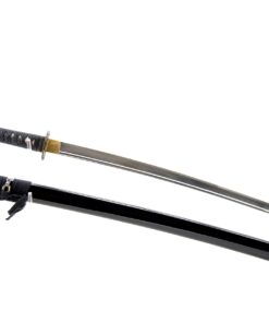 Alternative view of Handmade Sword - Stainless Steel Unsharpened Iaido Training Katana/Wakizashi Sword, Handmade, Full Tang, Black Scabbard (Bamboo Wakizashi)