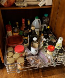 Home Decorators Collection Extra deep Sliding Organizer, 6" Hx20 Wx21 D, Chrome Single Tier 6"Hx20"Wx21"D 23 71 fwmvOx0L