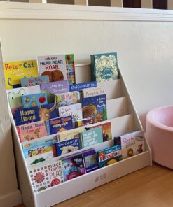 ECR4Kids Single-Sided Book Display, Classroom Bookshelf, White Wash 34 71 fyIVuMkL