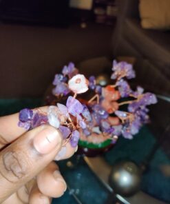 Parma77 Amethyst Crystal Tree, Purple Healing Crystals Gemstones Bonsai Money Tree, Purple Room Decor Cubicle Office Desk Decor for Women, Feng Shui Wealth and Luck Spiritual Gifts for Women 36 71 fymNa1CL