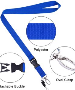 Wisdompro Office Lanyard Premium Polyster Neck Lanyard with J-Hook & Detachable Buckle For Phones, Camera, iPod, Key, ID Name Tag Badge Holder And Other Portable Staff - Red / Black / Blue, - 3pcs, 23" 3pack(red, Black & Blue) 10 71 gxBWmDnL