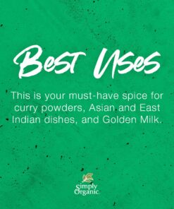 Simply Organic Ground Turmeric Root, Certified Organic | 2.38 oz | Curcuma longa L. 1 13 71 h7vrBeHL