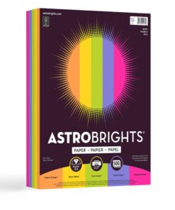 Neenah Astrobrights(R) Bright Color Paper, 8 1/2in. x 11in., 24 Lb, Assorted Colors, Ream Of 500 Sheets, 21289 18 71 hRl24uxL