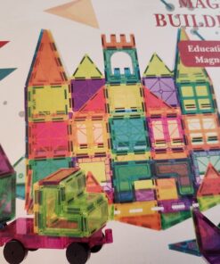 cossy 120Pcs Magnet Tiles Magnetic 3D Building Blocks Set Educational Construction Toys for 3+ Year Kids with Stronger Magnets, Rivets-Fastened, Educational, Recreational, Conventional 120 53 71 hdwM4xBL