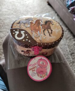 Hot Focus Dashing Horse Oval Shaped Musical Jewelry Box 21 71 ixQ5GsnL