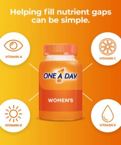 One A Day Women’s Multivitamin, Supplement with Vitamin A, Vitamin C, Vitamin D, Vitamin E and Zinc for Immune Health Support, B12, Biotin, Calcium & More, Tablet, 100 count 28 71 jDH78lwL