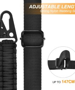Alternative view of CVLIFE 550 Paracord Sling Adjustable Length with Larger Opening Metal Hook Ordinary sling