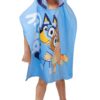 Jay Franco Bluey Piggyback Bath/Pool/Beach Hooded Poncho - Super Soft & Absorbent Cotton Towel, Measures 22 x 22 Inches (Official Bluey Product) Blue - Bluey 21 71 kS5SGjGL