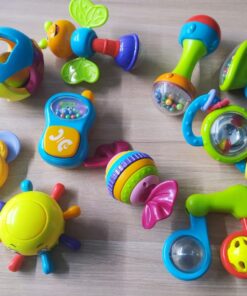 iPlay, iLearn 10pcs Baby Rattles Toys Set, Infant Grab N Shake Rattle, Sensory Teether, Development Learning Music Toy, Newborn First Birthday Gifts for 0 1 2 3 4 5 6 7 8 9 10 12 Month Babies Boy Girl 10 Pieces Set 36 71 kmxQk5L