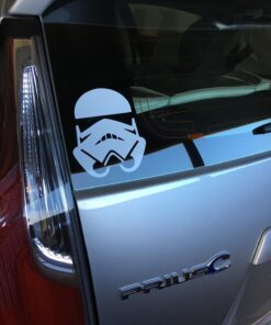 Storm Trooper Helmet Sticker Decal Notebook Car Laptop 5" x 6" (White) 23 71 kxhq5r7L
