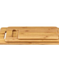 Totally Bamboo 3-Piece Bamboo Cutting Board Set; 3 Assorted Sizes of Bamboo Wood Cutting Boards for Kitchen Solid 3 Piece Set 32 71 lCPOuRdL