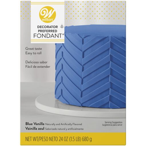 Wilton Decorator Preferred Fondant - Make Cakes, Cupcakes and Other Fun Desserts Extra Special with Easy to Roll Fondant, Royal Blue, 24-Ounce 24 ounce