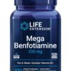 Life Extension Mega Benfotiamine 250 mg - With Fat Soluble Thiamine Vitamin B1 for Glucose Metabolism - Advanced Nerve Health Supplement Pill - Gluten Free, Non-GMO, Vegetarian - 120 Capsules 10 71 o6ddXjuL