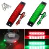 Shangyuan Navigation Lights, Led Stern Lights, Marine Strip Lights for Boat Lights Bow and Stern, Kayak Lights, DC 12V 2PCS (Red and Green) Red and Green