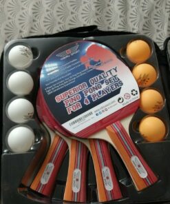 NIBIRU SPORT Ping Pong Paddle Sets - Professional Table Tennis Paddles, Balls, Storage Case - Table Tennis Rackets & Game Accessories 4 Paddle Set 53 71 o8G6zvcL