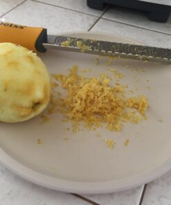 Deiss PRO Citrus Zester & Cheese Grater - Parmesan Cheese Lemon, Ginger, Garlic, Nutmeg, Chocolate, Vegetables, Fruits - Razor-Sharp Stainless Steel Blade, Wide, Dishwasher Safe (ORANGE) Orange 41 71 oEbZkx3L