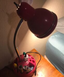 LimeLights LD1015-BLK Flossy Organizer Desk Lamp with Charging Outlet Lazy Susan Base Black 1 9 71 oWV0Sb5L