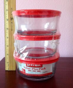 Alternative view of Pyrex 6-Piece 2-Cup Glass Food Storage Set with Lids