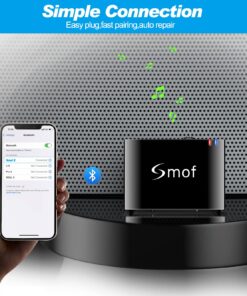 Smof Premium 30 Pin Bluetooth Adapter for Sounddock,Replace iPod/Phone/JBL/Car, Bluetooth Audio Receiver 3.5 mm AUX Output-Female 26 71 p1Q1aBkL