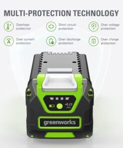 Greenworks 40V 4.0Ah Lithium-Ion Battery (Genuine Greenworks Battery / 75+ Compatible Tools) 4.0Ah Battery 29 71 pKEFyDhL