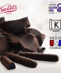 Alternative view of Sweet Candy Dark Chocolate Blueberry Sticks - Chocolate Covered Candy - Blueberry Flavor With Dark Chocolate Coating - Old Fashioned Sweet Treat - One (1) 10.5oz Box Blueberry (Dark Chocolate)