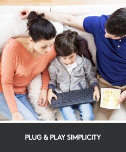 Logitech K400 Plus Wireless Touch With Easy Media Control and Built-in Touchpad, HTPC Keyboard for PC-connected TV, Windows, Android, Chrome OS, Laptop, Tablet - Black Floral 36 71 qQZEh2LL