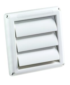 Alternative view of Deflecto Supurr-Vent Louvered Outdoor Dryer Vent Cover, White, 4" Hood (HS4W/18)
