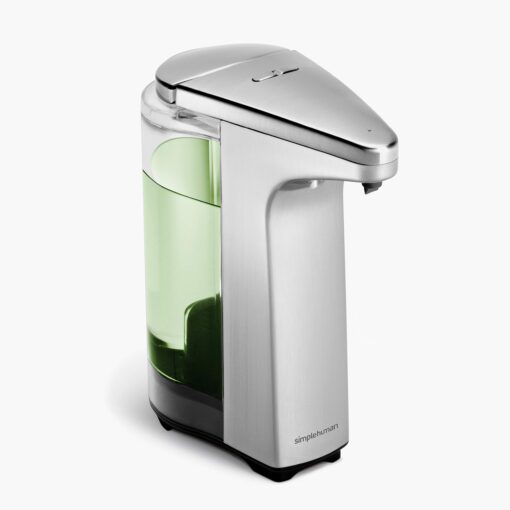 simplehuman 8 oz. Touch-Free Sensor Liquid Soap Pump Dispenser with Soap Sample, Brushed Nickel 8 oz. Battery Operated