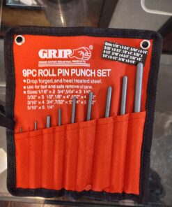 Grip 9 pc Roll Pin Punch Set - Gunsmithing, Automotive, Watch Repair, Jewelry, Crafts - Roll-Up Storage Pouch Included 12 71 rRxxF2iL