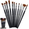 Crafts 4 All Acrylic Paint Brushes - Pack of 12 Professional, Wide and Fine Tip, Nylon Hair Artist Paintbrushes - Paintbrush Bulk Set for Watercolor, Canvas, Craft, Detail & Oil Painting 12 Pack 32 71 rSrQ lNL