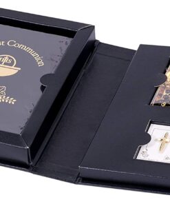 Giftware by Roman Inc., Sacraments, First Communion, 4PC BLACK/GOLD COMMUNION SET ,Religious, Inspirational, Durable (6x1x2) 8 71 rX2Tg1aL