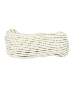 Alternative view of SGT KNOTS Twisted 100% Cotton Rope for DIY Projects, Crafts, Macrame Cord, Commercial, Agricultural - High Strength, Natural (1/4" x 100ft, Natural) 1/4 inch x 100 feet