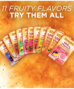 Emergen-C 1000mg Vitamin C Powder for Daily Immune Support Caffeine Free Vitamin C Supplements with Zinc and Manganese, B Vitamins and Electrolytes, Super Orange Flavor - 30 Count 30 Count (Pack of 1) 26 71 rqvTYxTL