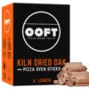 OOFT Pizza Oven Wood - 100% Kiln Dried Oak Cooking Wood - Perfect for Ooni, Gozney, Solo Stove & Other Brands - 12-14lb Box - High Heat & Slow Burn - Great for Grilling, Smoking, BBQ Wood (6 Inch) 6 Inch 3 71 rwRJ7ktL