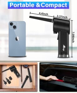 Compressed Air Duster, 8000mAh Electric Air Duster, Portable Air Blower,Cordless Air Duster, Brushless Motor, Replaces Compressed Air Cans for Computer Keyboard Electronics Cleaning 38 71 s73CeZL