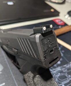 TRUGLO Tritium Handgun Sight | High-Visible Front & Rear Night Sights with Daylight White Dots & Low-Light Tritium Dots, Compatible with Glock Handguns Glock 42, 43 38 71 s9i1Q6LL