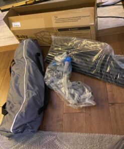 Tmsene Baby Playpen, Playard for Babies and Toddlers, Sturdy Safety Baby Fence with Breathable Mesh and Zipper Gates, Indoor & Outdoor Play Pens for Kids Activity Center (Grey) Grey 34 71 tnVfLxzL