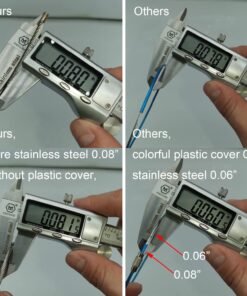 BlueCosto 10x Pure Stainless Steel Strap String Wire Loop for Luggage Tags Keychain Wire Ring Cable 10 Pack 11 71 tu7vazaL 1